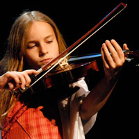 violin student at our concert